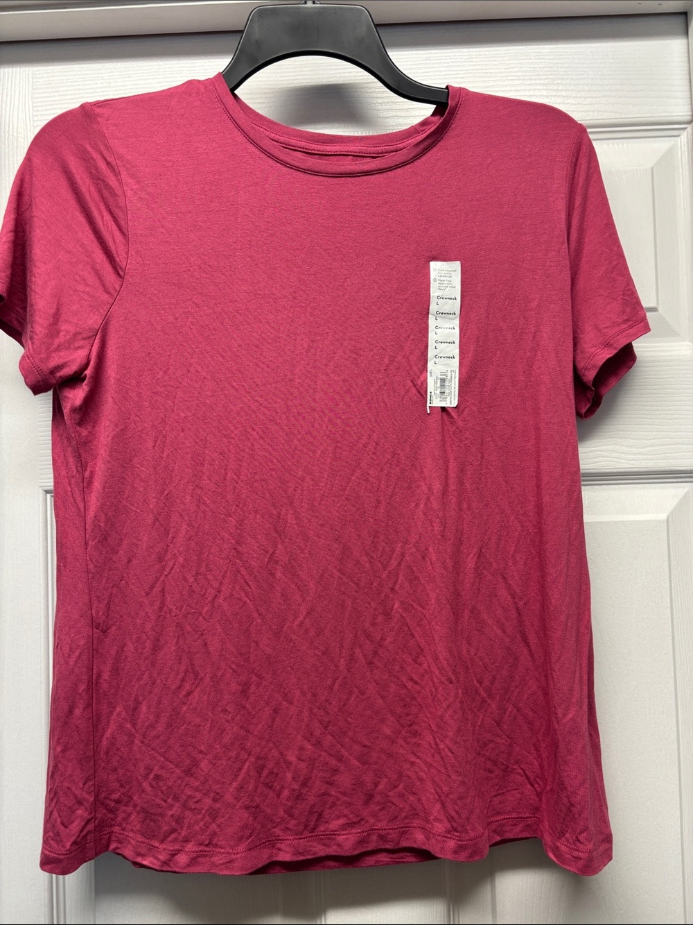 Nine West Classic Crewneck T‑Shirt in Rose Pink Large New